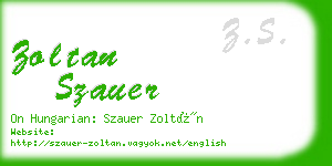 zoltan szauer business card